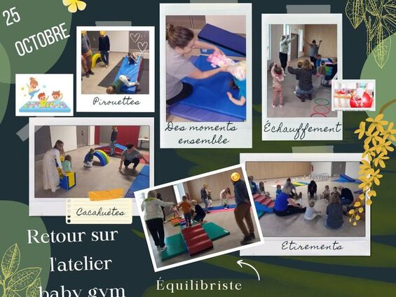 25 octobre : retour sur l'atelier baby gym animé par Ludivine